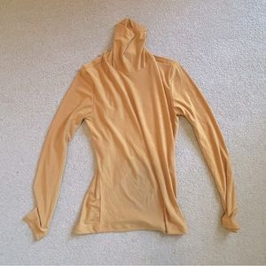 Yellow turtle neck long sleeve